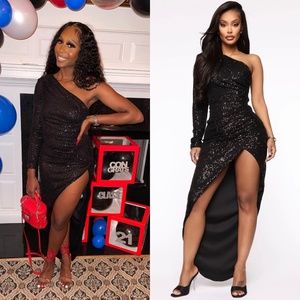 And the winner is sequin maxi dress